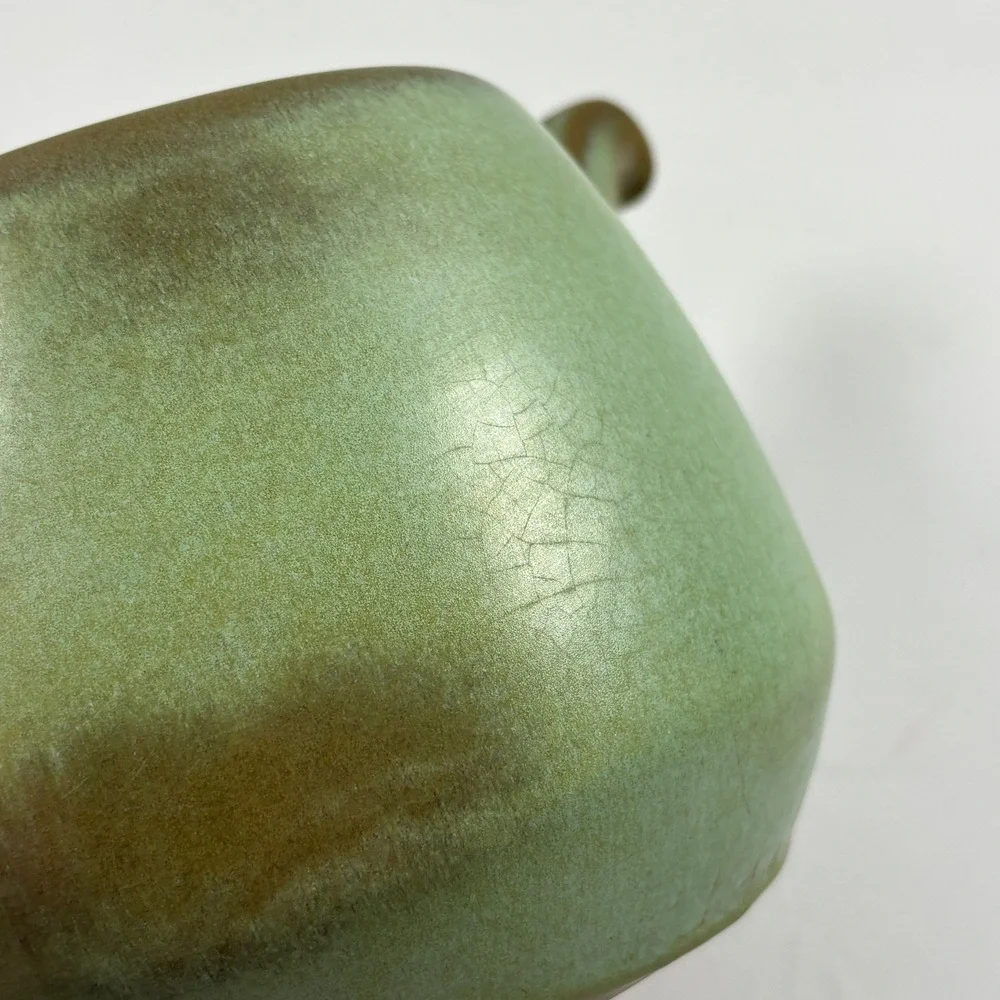 Vintage Frankoma Plainsman Teapot with Lid Prairie Green 4 Cup Flaws